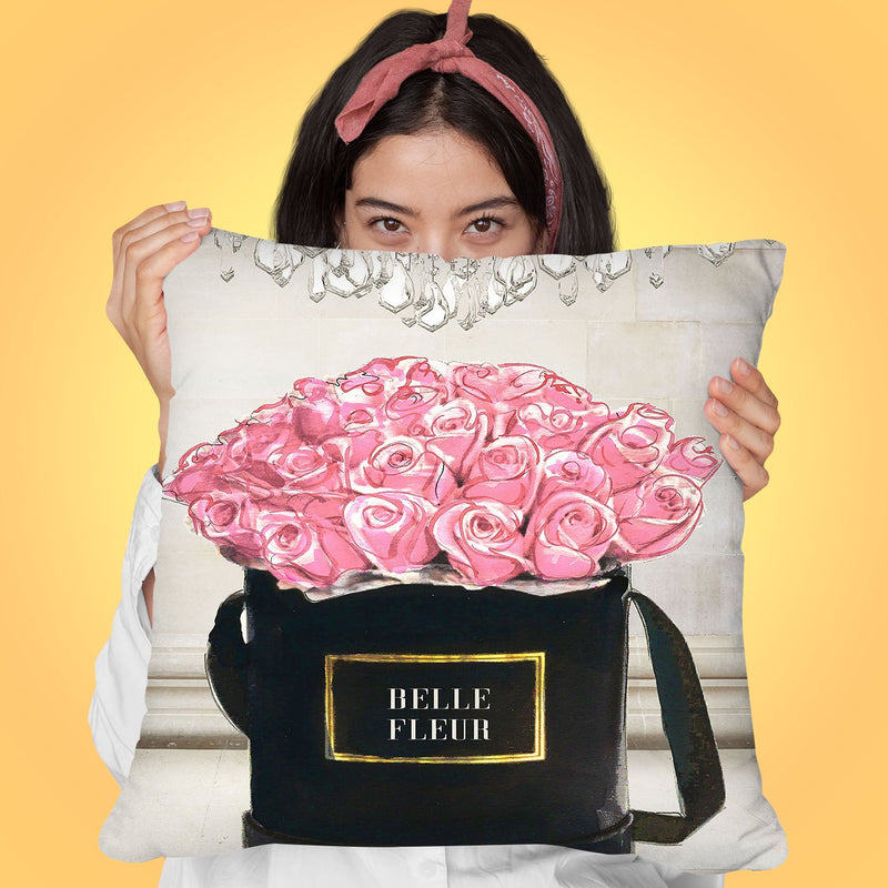 Bell Fleur In Pink Throw Pillow by Jodi Pedri