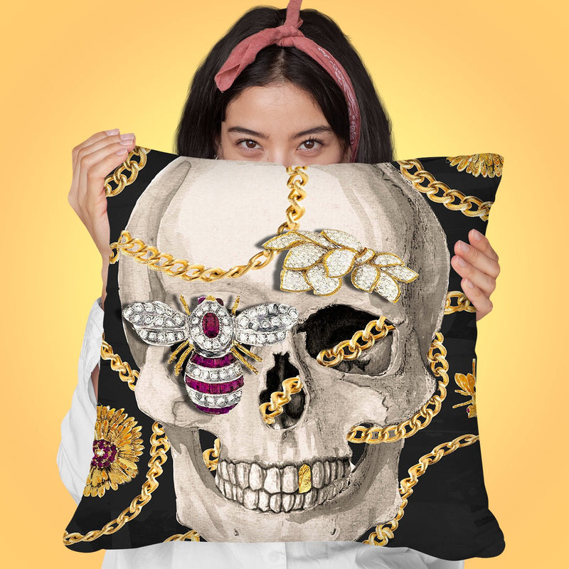 Gold Digger Throw Pillow by Jodi Pedri