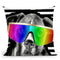 Boxer In Sunglasses Throw Pillow by Jodi Pedri