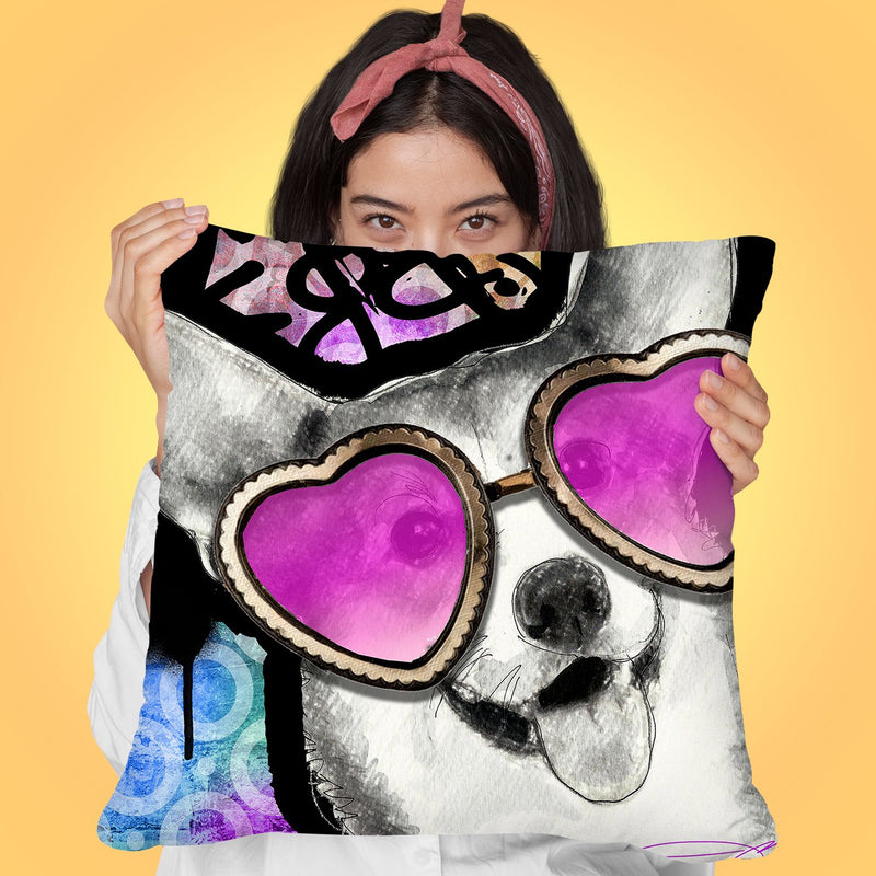 Corgi In Sunglasses Throw Pillow by Jodi Pedri