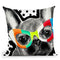 Frenchie In Sunglasses Throw Pillow by Jodi Pedri