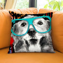 Golden In Sunglasses Throw Pillow by Jodi Pedri