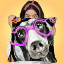 Dachshund In Sunglasses Throw Pillow by Jodi Pedri