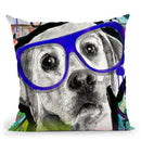 Labrador In Sunglasses Throw Pillow by Jodi Pedri