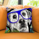 Labrador In Sunglasses Throw Pillow by Jodi Pedri