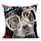 Pit Bull In Sunglasses Throw Pillow by Jodi Pedri
