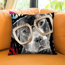 Pit Bull In Sunglasses Throw Pillow by Jodi Pedri