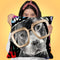 Pit Bull In Sunglasses Throw Pillow by Jodi Pedri