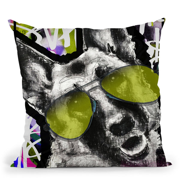 Germanepherd In Sunglasses Throw Pillow by Jodi Pedri