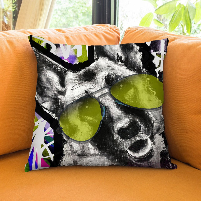 Germanepherd In Sunglasses Throw Pillow by Jodi Pedri