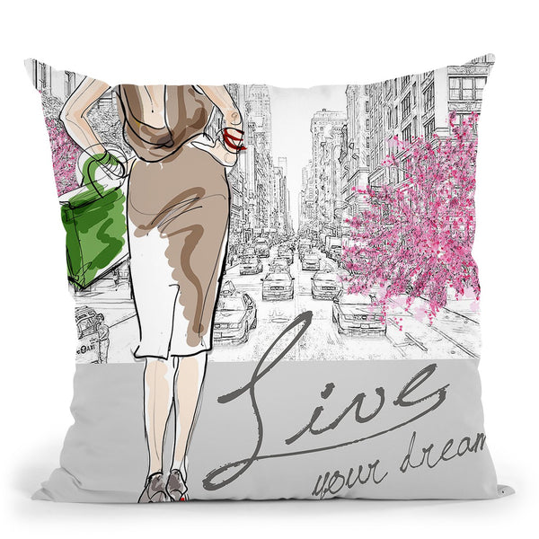 Live Your Dream Throw Pillow by Jodi Pedri