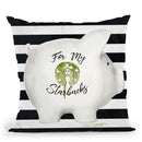 Coffee Piggy Throw Pillow by Jodi Pedri