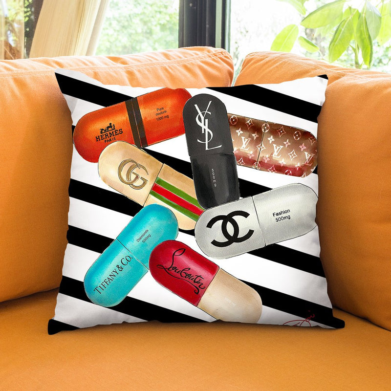 Designer Drugs Throw Pillow by Jodi Pedri