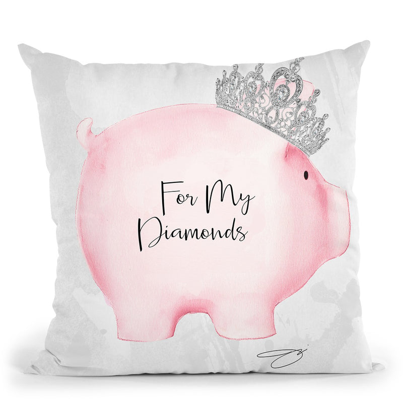 For My Diamonds Throw Pillow by Jodi Pedri