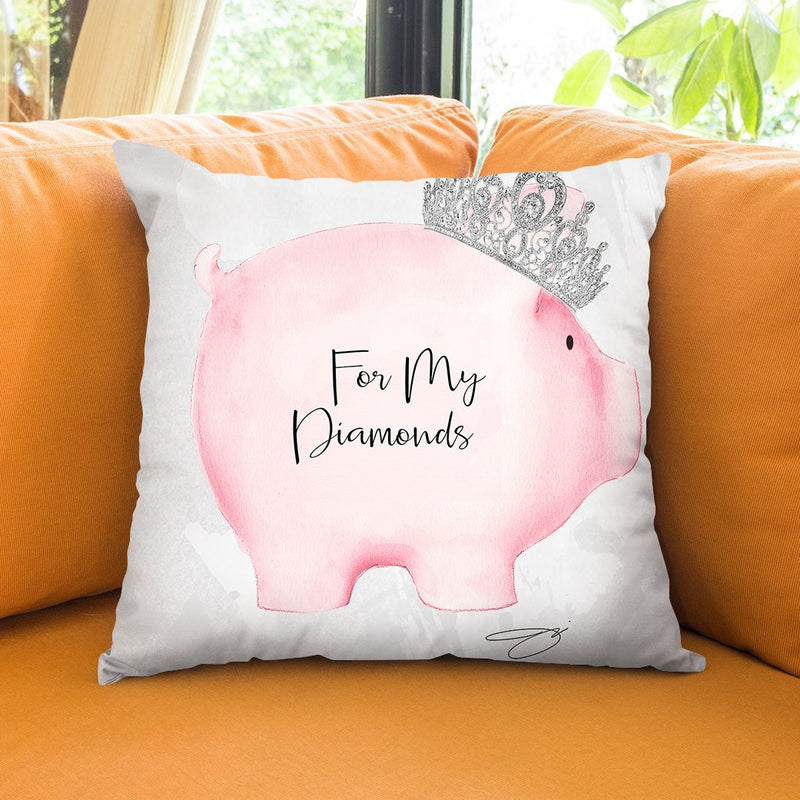 For My Diamonds Throw Pillow by Jodi Pedri