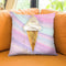 Glitter Ice Cream Throw Pillow by Jodi Pedri