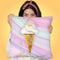 Glitter Ice Cream Throw Pillow by Jodi Pedri
