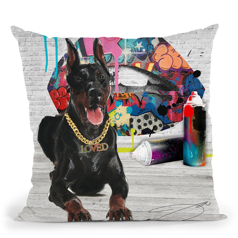 Good Boy Throw Pillow by Jodi Pedri