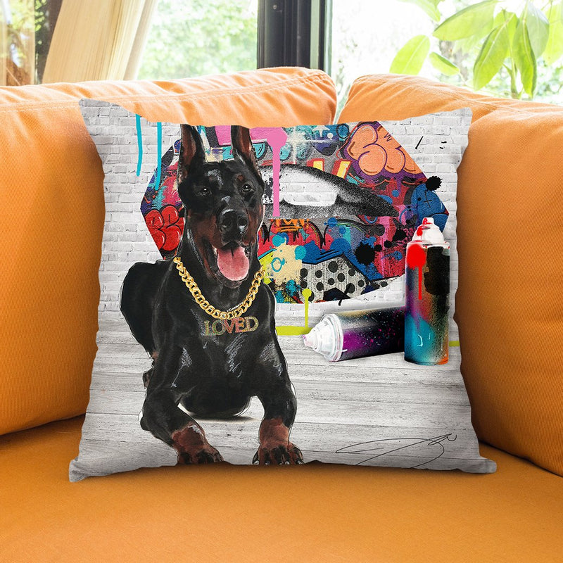 Good Boy Throw Pillow by Jodi Pedri