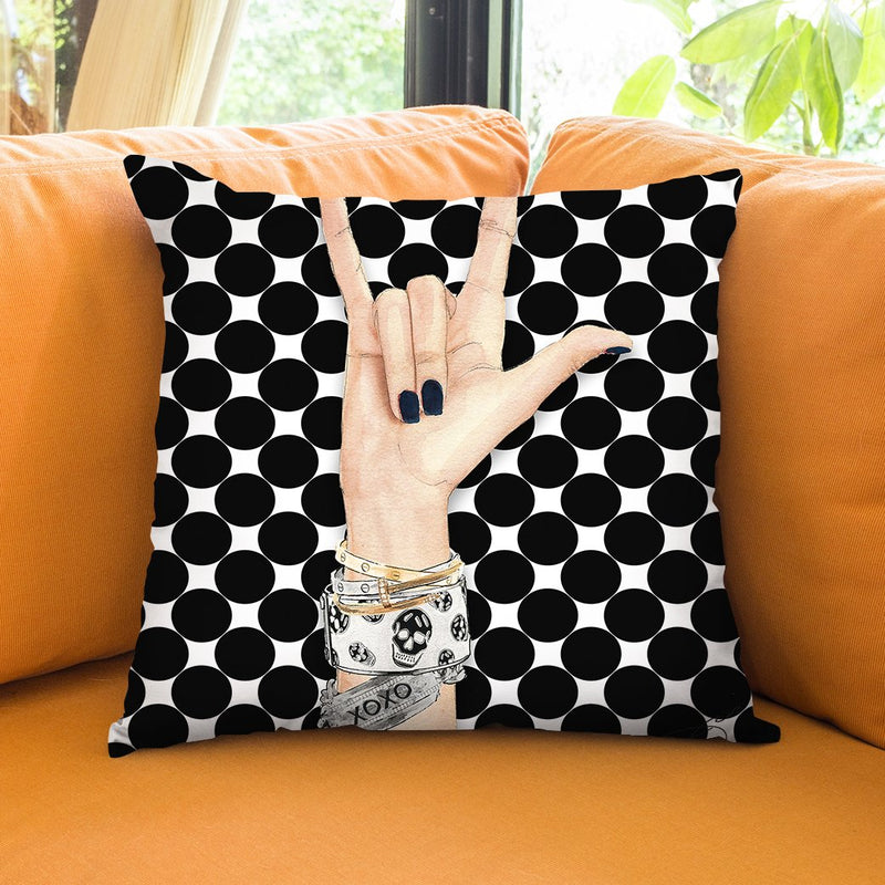 Love And Skulls 2 Throw Pillow by Jodi Pedri