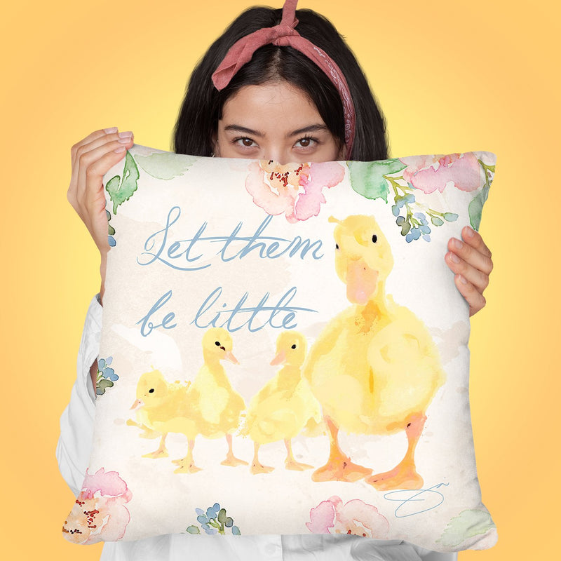 Let Them Be Little Throw Pillow by Jodi Pedri