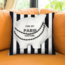 Paris Couture Piggy Throw Pillow by Jodi Pedri