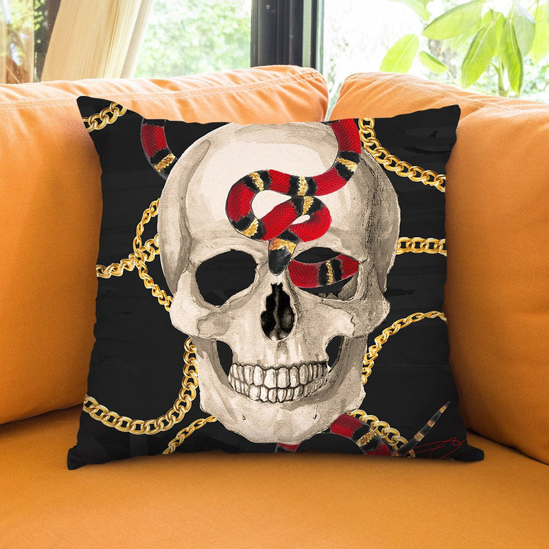Snake Charmer Throw Pillow by Jodi Pedri