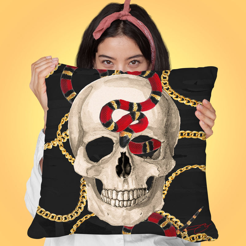 Snake Charmer Throw Pillow by Jodi Pedri