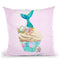 Sweet Mermaid Throw Pillow by Jodi Pedri