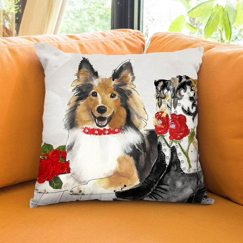 Those Boots Throw Pillow by Jodi Pedri