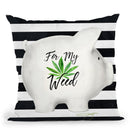 Weed Piggy Throw Pillow by Jodi Pedri