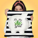 Weed Piggy Throw Pillow by Jodi Pedri
