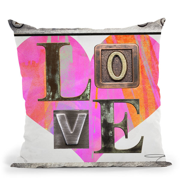 Love In Pink Throw Pillow by Jodi Pedri