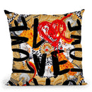 Love Me In Gold Throw Pillow by Jodi Pedri