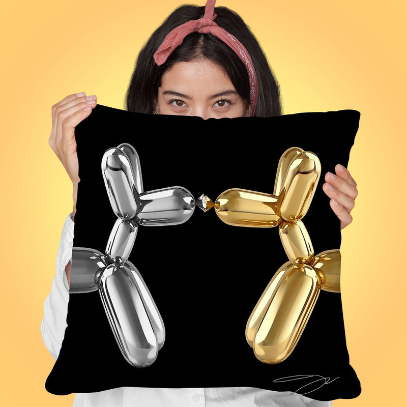 First Kiss Throw Pillow by Jodi Pedri