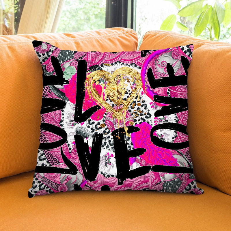 Love Me In Pink Throw Pillow by Jodi Pedri