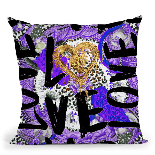 Love Me In Purple Throw Pillow by Jodi Pedri