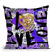 Love Me In Purple Throw Pillow by Jodi Pedri