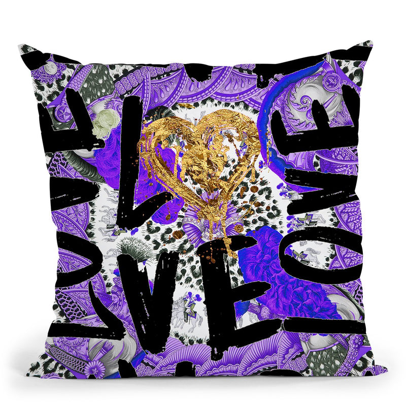 Love Me In Purple Throw Pillow by Jodi Pedri