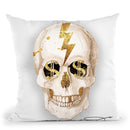 Money White Skull Throw Pillow by Jodi Pedri