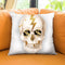 Money White Skull Throw Pillow by Jodi Pedri