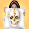 Money White Skull Throw Pillow by Jodi Pedri