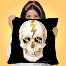 Money Skull Throw Pillow by Jodi Pedri