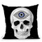 Protection Skull White Throw Pillow by Jodi Pedri