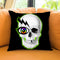 Rainbow Eye Glow Skull Throw Pillow by Jodi Pedri