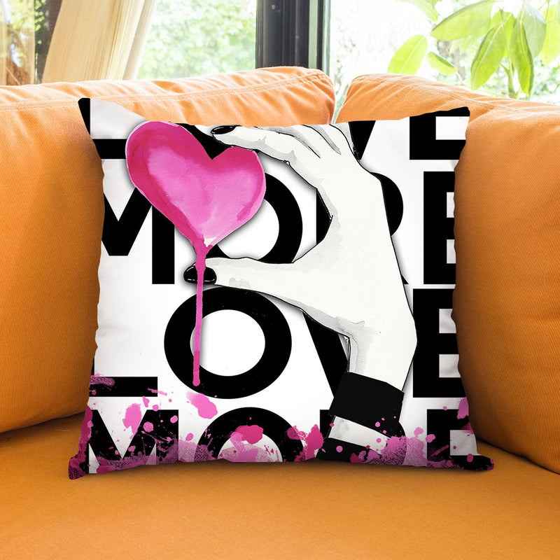 Love More Throw Pillow by Jodi Pedri