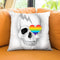 Skull With Heart White Throw Pillow by Jodi Pedri