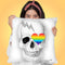 Skull With Heart White Throw Pillow by Jodi Pedri