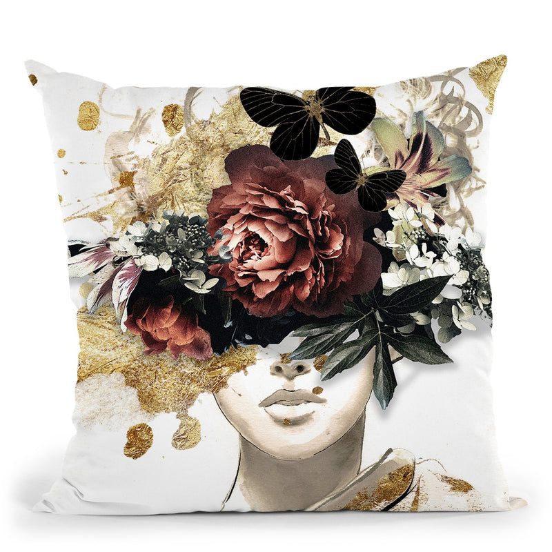 Antique Flowers Throw Pillow by Jodi Pedri