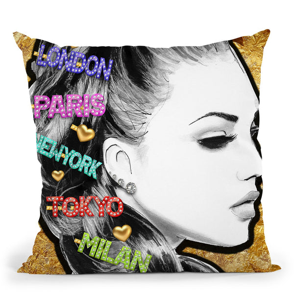 Around The World Color Throw Pillow by Jodi Pedri
